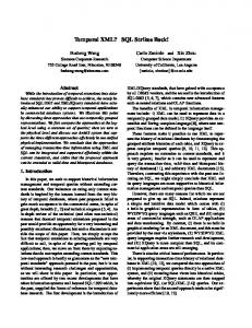 Temporal XML? SQL Strikes Back! - Cs.UCLA.Edu