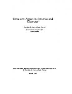 Tense and Aspect in Sentence and Discourse - CiteSeerX