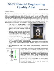 Tensile Test Rate - Suppliers