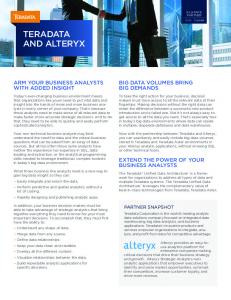 Teradata and Alteryx