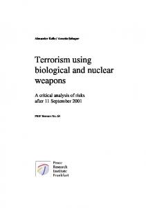 Terrorism using biological and nuclear weapons - HSFK