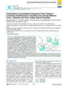 Terthiophene Functionalized Conjugated Triarm ... - ACS Publications