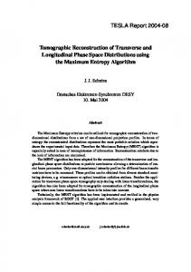 TESLA Report 2004-08 Tomographic