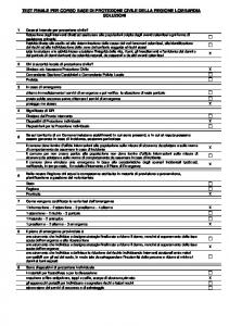test finale per corso base di protezione civile della regione ...