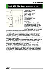 Test Specifications/ Components - Sierra Bullets