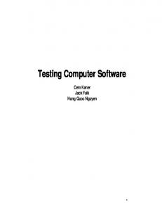 Testing Computer Software