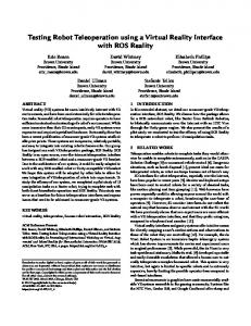 Testing Robot Teleoperation using a Virtual Reality ... - VAM-HRI 2018
