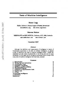 Tests of Machine Intelligence