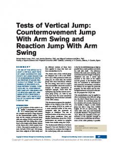 Tests of Vertical Jump: Countermovement Jump ... - cienciaatletica.org