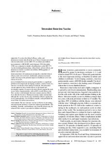 Tetravalent Rotavirus Vaccine