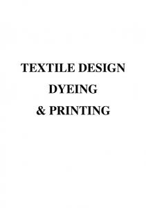 TEXTILE DESIGN DYEING & PRINTING - CBSE