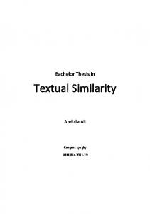 Textual Similarity