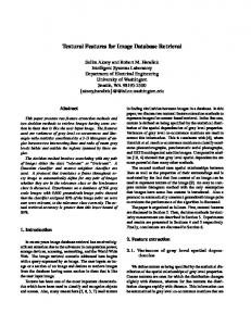 Textural Features for Image Database Retrieval - Semantic Scholar