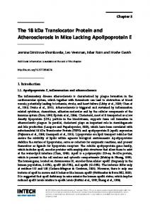 The 18 kDa Translocator Protein and Atherosclerosis in Mice Lacking ...