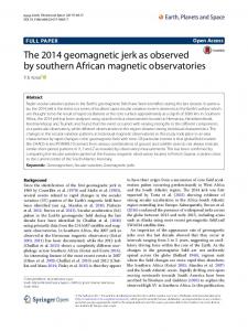 The 2014 geomagnetic jerk as observed by southern ... - Springer Link