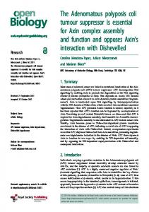 The Adenomatous polyposis coli tumour