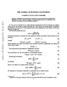 The algebra of factorial polynomials