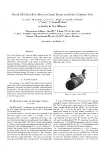 The ALICE Silicon Pixel Detector Control System and Online ... - CERN