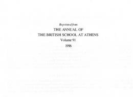 THE ANNUAL OF THE BRITISH SCHOOL AT