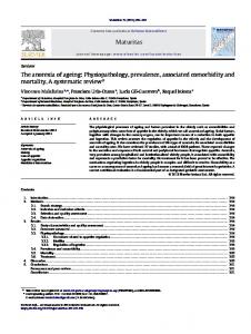 The anorexia of ageing - Maturitas