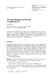 The approximation of partial sums of independent RV's - Springer Link