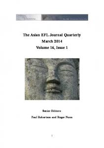 The Asian EFL Journal Quarterly March 2014 Volume ...