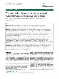 The association between drospirenone and