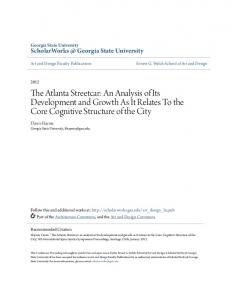 The Atlanta Streetcar | ScholarWorks @ Georgia State University