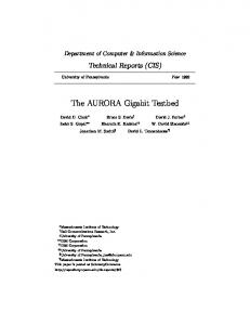 The AURORA Gigabit Testbed - CiteSeerX