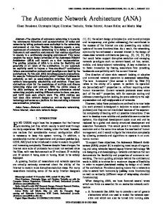 The Autonomic Network Architecture (ANA) - IEEE Xplore