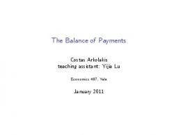 The Balance of Payments