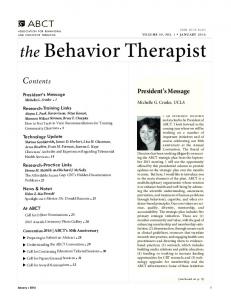 the Behavior Therapist