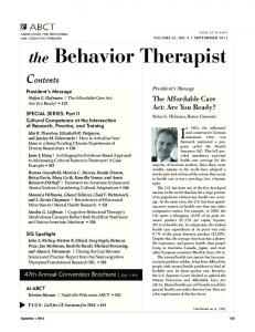 the Behavior Therapist