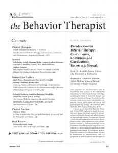 the Behavior Therapist