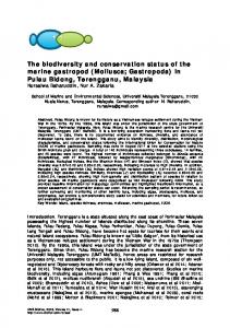 The biodiversity and conservation status of the marine gastropod ...