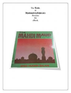 The Biography of Imam Mahdi Maud Hazrat Syed Muhammad ...