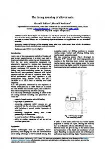 The boring sounding of alluvial soils