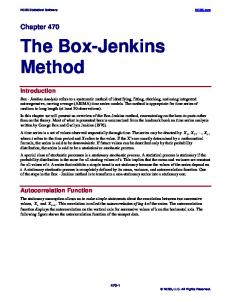 The Box-Jenkins Method