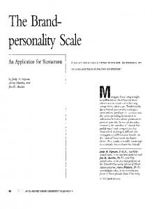 The Brand- personality Scale