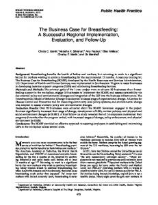 The Business Case for Breastfeeding: A ... - Mary Ann Liebert, Inc.