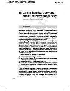 The Cambridge Handbook of Cultural-Historical ...