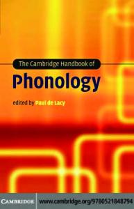 The Cambridge Handbook of Phonology - Phonphon