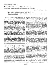 The Catalytic Mechanism of Cytochrome P-450 - Semantic Scholar