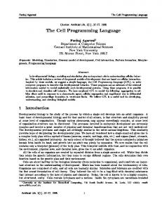 The Cell Programming Language - Semantic Scholar