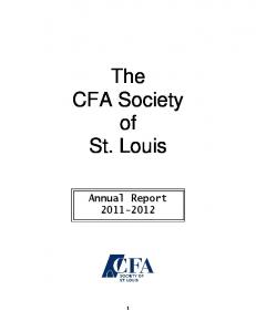 The CFA Society of St. Louis - Societies