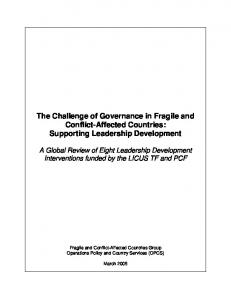 The Challenge of Governance in Fragile and ... - World Bank Group