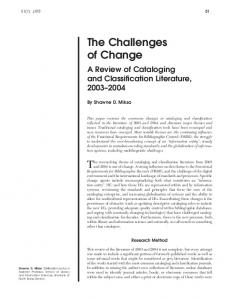 The Challenges of Change - UNT