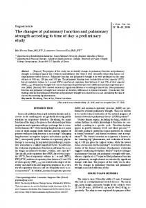 The changes of pulmonary function and pulmonary