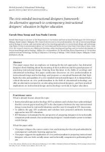 The civicminded instructional designers framework ... - Semantic Scholar