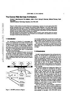 The Clarens web services architecture